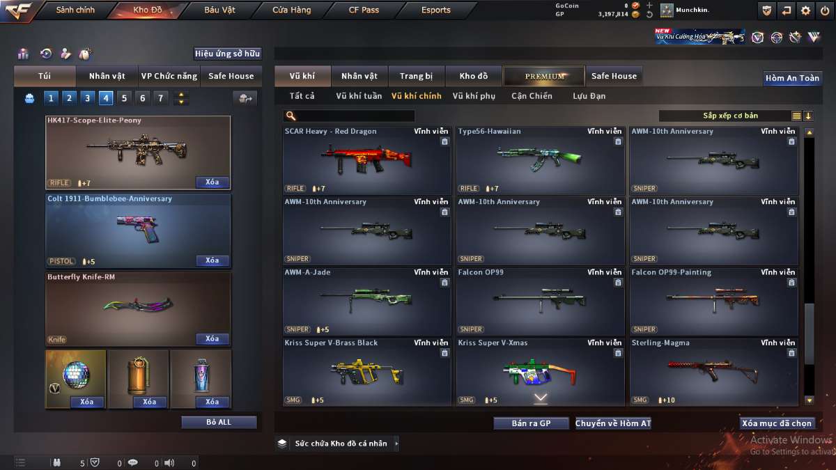 shop acc cf uy tin gia re